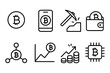 © maximon4ik - Bitcoin financial growth and cryptocurrency mining icons, vector illustration