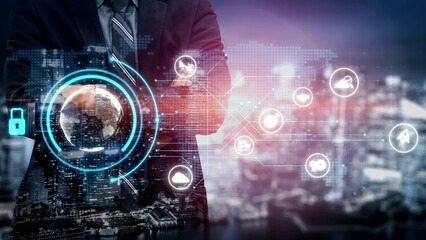 Wall Mural - cyber security protection and cyber security strategies against cyber threats, system hacks, digital