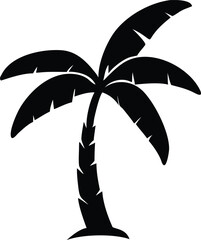 banana tree silhouette icon