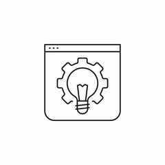 idea settings browser icon sign vector
