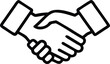 © gdmahbublab - Vector illustration of a business handshake icon, symbolizing partnership and agreement between people