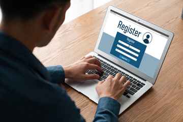 Wall Mural - online registration form for modish form filling on the internet website