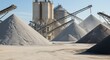 © Arx PhotoStock - Gravel Quarry with Conveyor Belts and Storage Silos under Blue Sky