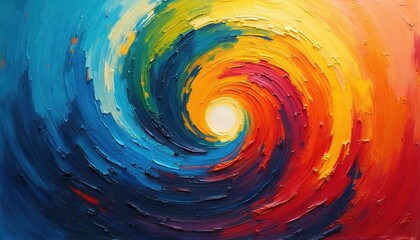 Wall Mural - vibrant abstract art with swirling colors, dynamic waves. flowing gradient design creates movement, 