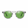 © 혜원 이 - Clear Acetate Keyhole Round with Green Lenses Sunglasses