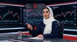 © Hesti - Confident Female Anchor Delivers Financial News in Modern Studio