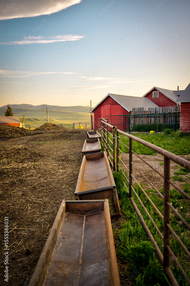 Longview, Alberta - June 8, 2025: Out buildings and landscapes on the ...