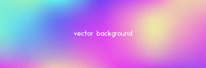 Wall Mural - noise gradient background. abstract grainy bg in pink, purple and blue colors. iridescent hologram. 