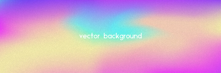 Wall Mural - noise gradient background. abstract grainy bg in pink, purple and blue colors. iridescent hologram. 