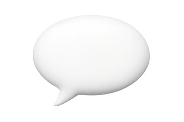 3d rendering of a blank white speech bubble on a transparent background, perfect for adding messages and customizing communication visuals