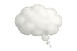 © Krtola  - Fluffy white thought bubble floating against a transparent background, symbolizing thinking, ideas, and communication