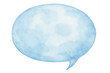 © Krtola  - Blue watercolor speech bubble drifting against transparent backdrop, representing communication and expressive dialogue