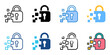 © anilofex - Encryption icon set multiple style collection