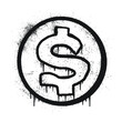 © Noarspace - Dollar Sign Graffiti Icon