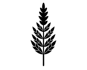 Lavender icon vector silhouette illustration isolated on white background