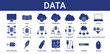 © anaya - Data icon pack with data design, USB and server icon