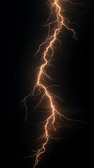 Wall Mural - lightning bolt on black background. Generative AI