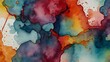© BrStock10 - Abstract watercolor background showcasing fluid gradients of vibrant colors and artistic watercolor textures with unique shapes.