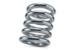 © Krtola  - Chrome metal spring rotating on transparent background, perfect for engineering, physics or industrial projects