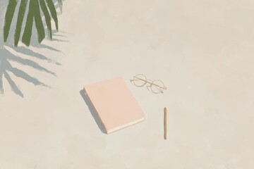 Mockup Of Customizable Bi-Fold Open Leaflet On Floor. Beautiful simple AI generated image