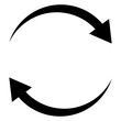© teracreonte - Icono con silueta de dos flechas girando formando un círculo