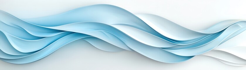 Wall Mural - abstract blue wave background, dynamic flowing design for modern projects