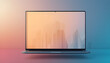 © Murtaza - blank laptop screen floating transparent setting ideal modern technology presentations customizable digital mockups