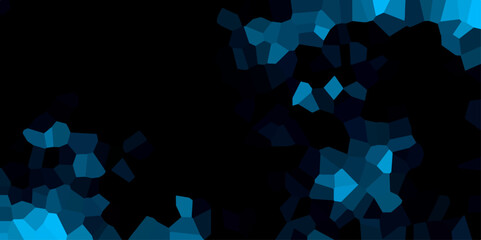 Wall Mural - mosaic formation of dark blue geometrical shapes creating a textured. abstract colorful background w