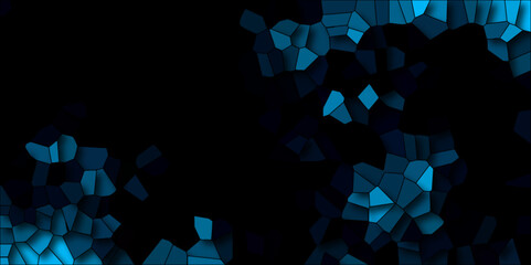 Canvas Print - mosaic formation of dark blue geometrical shapes creating a textured. abstract colorful background w