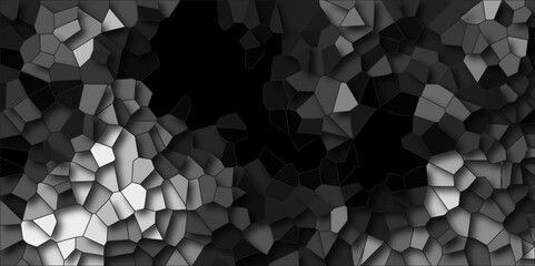 Wall Mural - dark and light gray geometric modern creative background.3d gray geometric retro tiles pattern. gray