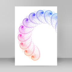 easy lines circle eaves. design jpg brochure a4 format advertising, for new product newsletters, tec