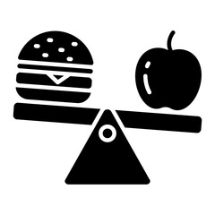 Wall Mural - trendy design icon of balanced diet