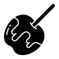 Wall Mural - premium download icon of caramel apple