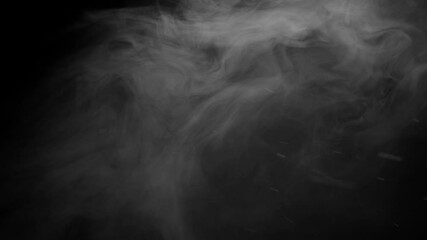 Wall Mural - thick, dense white smoke billows and swirls, filling the frame with an atmospheric texture against a