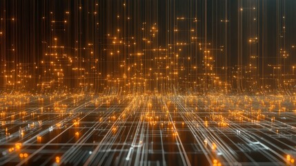 Wall Mural - abstract digital network