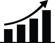 © Silhouette Store12 - Growth bar chart, Growing graph vector, Business chart with arrow, Profit growing icon illustration