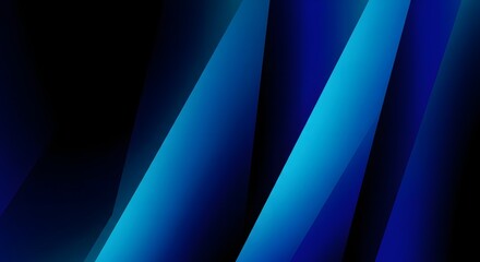 Wall Mural - abstract geometric background with blue and black gradients and sharp diagonal lines