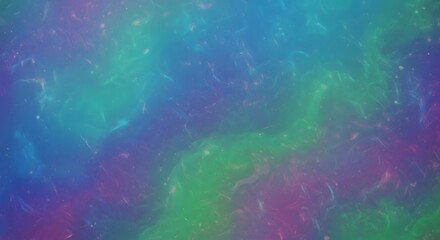 Wall Mural - blurry iridescent nebulalike background with swirls of purple green blue
