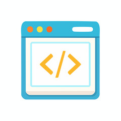 web development icon coding, programming, browser, html, css