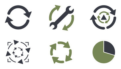 Fitness and web design icon set: a collection of vector symbols and illustrations