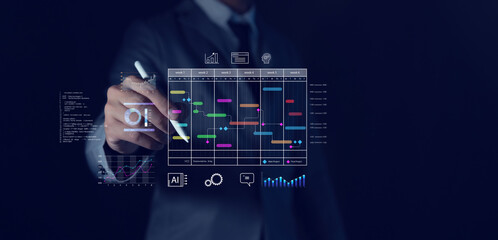 project management and scheduling with ai technology. plant managers use planning software to create