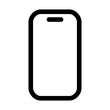 © Mabsoot - Touch mobile line icon – editable stroke symbol for smartphone interaction, tap, gesture, and touchscreen interface and more. Front view.