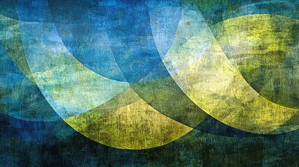Wall Mural - abstract colorful waves in blue and green tones for background design