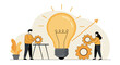 © Mark - Conceptual innovation in business growth vector illustration for strategy design in flat style