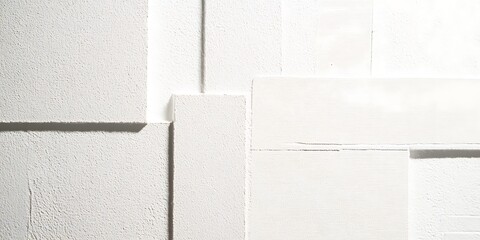 White abstract geometric textures composition design