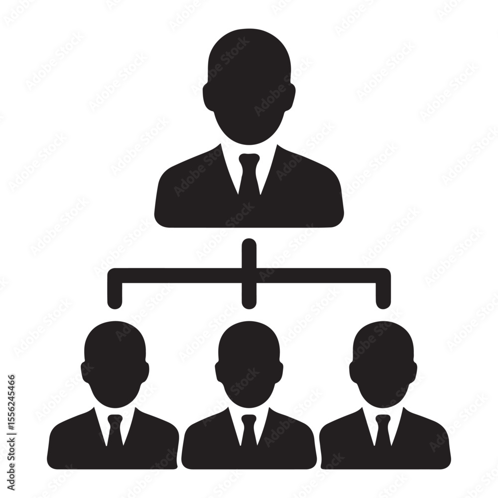 Hierarchical Organizational Structure Depicted in Simple Diagram ...