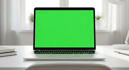 green screen laptop mockup perfect for website and app presentations