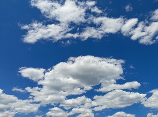 Wall Mural - Partly cloudy sky cumulus clouds