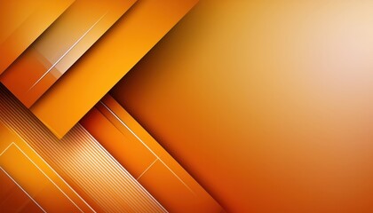 Wall Mural - layered orange abstract geometric background with diagonal textured panels and shadows for modern br
