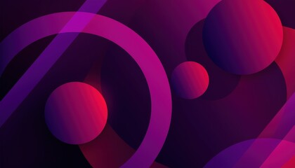 Wall Mural - vibrant abstract background with glowing magenta circles and dark diagonal lines for modern web or b